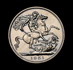 GEORGE VI 1951 FESTIVAL OF BRITAIN CROWN - NGC PL65 - Picture 1 of 4