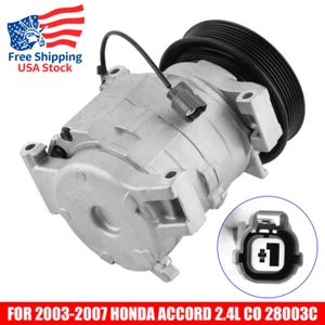 For 2003 2004 2005 2006 2007 Honda Accord 2.4L A/C Compressor + Clutch CO 28003C - Picture 1 of 10