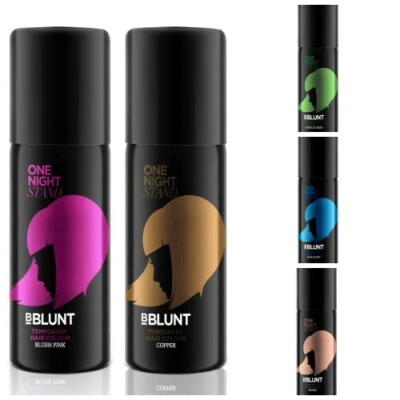 Color de cabello temporal Blunt One Night Stand, rosa rubor, cobre, bronce, esmeralda Foto 1 de 4