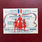 France Loterie  100 Francs 1958 Paris Association Veuves & Orphelins De Guerre