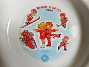 Corelle CAMPBELLS SOUP Kids SARAJEVO Winter Olympics Bowl Flat Rim Skaters 1984 - Picture 1 of 9
