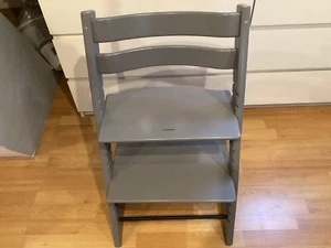 Stokke Tripp Trapp 3. Generation grau grey Hochstuhl Newborn fähig Baby Set 🐣👑 - Bild 1 von 9