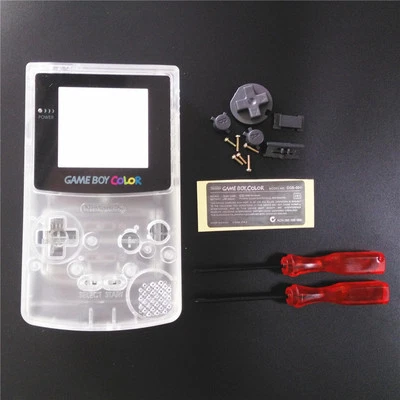 Clear White Crystal Full Housing Shell for Nintendo Game boy Color GBC OEM
