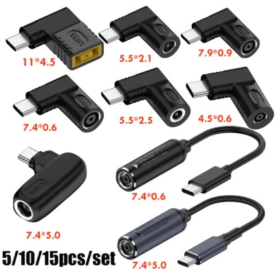 5-15x Laptop Charger TO USB Type C 65W PD Power Converter Charging Cable Adapter - Image 1 of 4