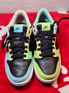 Nike Dunk Low SE Free.99 Pastel Black Multi Color 6.5Y / Women’s 8 Customized - Picture 1 of 11