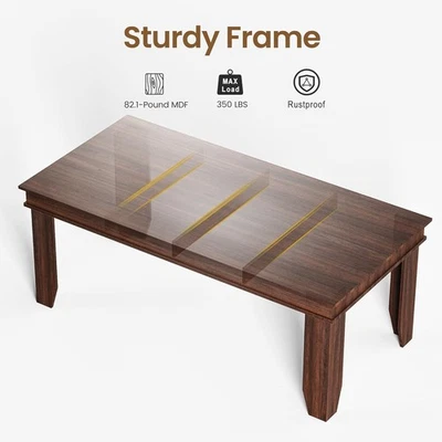 Farmhouse Dining Table for 6-8 People,70.86" Long Rectangle Wood Kitchen Table - Image 1 of 4