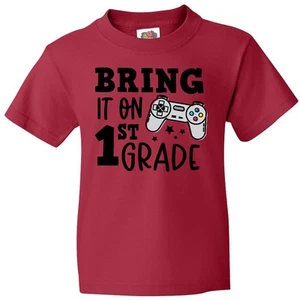 Inktastic Bring It On 1st Grade Video Game Controller Youth T-Shirt School Kids - Picture 1 of 9