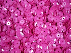 Sequins 6mm Rose Pink Opaque 25g DIY Crafts Sewing Dressmaking Decorating - Bild 1 von 2