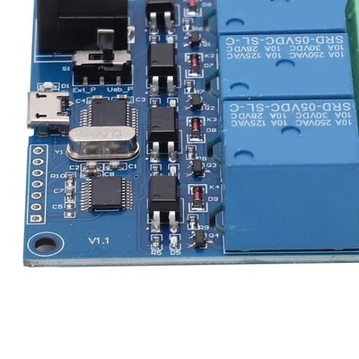 4 Channel USB Relay Module High Performance Control Chip For Computer Control - Image 1 of 4