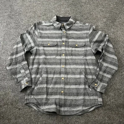 PENDLETON Forrest Twill Snap Shirt Men's Size L Grey Mix Stripe - Image 1 of 4