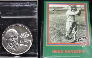 PGA Tour Gene Sarazen World Golf HOF 1oz .999 Proof Fine Silver Card & Capsule - Picture 1 of 5