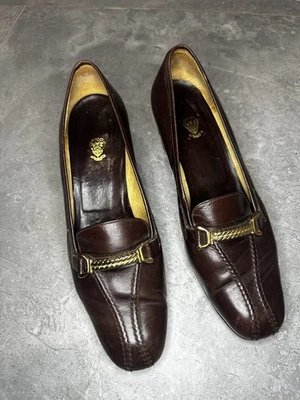 Gucci Vintage 70s Horsebit Pumps Heel Brown Leather 40 EU 9.5 US Preppy - Image 1 of 4