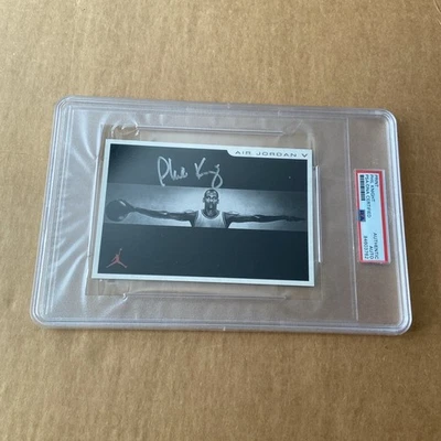 PHIL KNIGHT (AUTO) AIR JORDAN #5 SHOE CARD MINT - Image 1 of 4