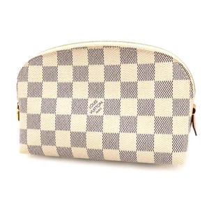 Louis Vuitton Pochette Cosmetic Damier Azur N60024 Pouch #13401 - Picture 1 of 9