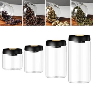 Glass Food Storage Jars Airtight Glass Canister Clear Glass Bulk Food with Lids - Picture 1 of 13