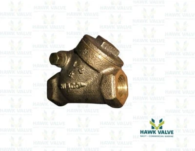 1/4" BRONZE CL 125  Y-PATTERN THREADED PTFE DISC CHECK VALVE NL74006 / T-413-Y - Image 1 of 4