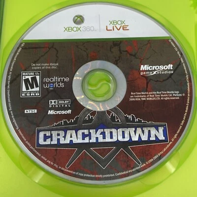 Crackdown (Xbox 360, 2007) Disc Only Tested Blank Case - Image 1 of 4