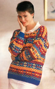 Knitting pattern copy 4030.    Womens fairisle sweater.    86-96 cm chest.   DK - Picture 1 of 1