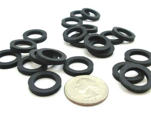 1/2" ID Rubber Flat Washers 3/4" OD x 1/8" Thick Various Pack Sizes Available - Picture 1 of 4