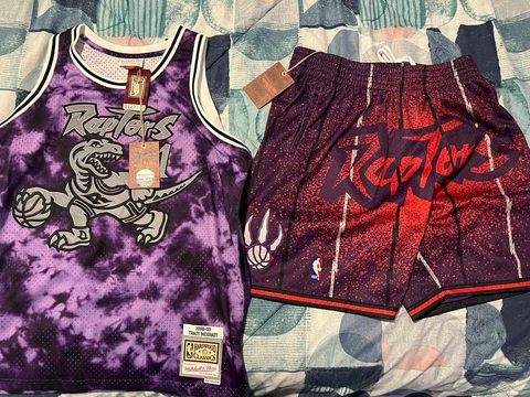 Toronto Raptors Jersey & Shorts Combo - Mitchell & Ness Size Large Cover