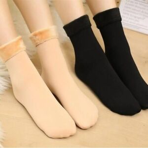 Women 100%Pure Wool Cashmere Crew Socks 3 Pack Thicken Warm Boot Winter Classic