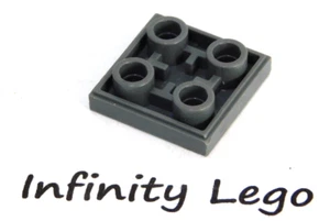 10 LEGO Dark Bluish Grey Tile 2 x 2 Inverted (11203) - 10 Pieces - Bild 1 von 2