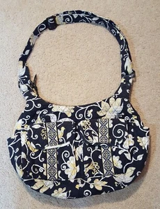 Vera Bradley On the Go in Yellow Bird Large Shoulder Handbag Purse Tote - Picture 1 of 7