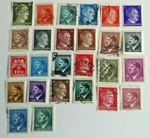 Colección de estampillas de Hitler y Fylfot de Alemania - 25 a 100 diferentes - Imagen 1 de 1