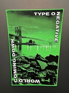 Type O Negative - World Coming Down GREEN Border Licensed WOVEN Back Patch HQ - Picture 1 of 1