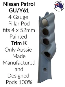 4 Gauge Pillar pod to suit Y61 GU Patrol with 4 x 52 mm Painted Trim Code K - Picture 1 of 4