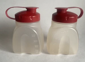 2 recipientes de bebida Rubbermaid Servin Saver de 1 pinta de botella de jugo tapas rojas de 16 oz - Imagen 1 de 23