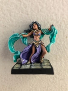 Custom Hand Painted Reaper Miniature Dancing Girl w/ Scarf Dungeons & Dragons - Picture 1 of 3