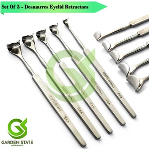 Set 5 Retrattore Palpebre Oftalmico Palpebre Superiore Speculum Chirurgia Minore Retrattore - Foto 1 di 7