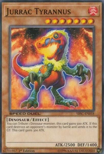 YUGIOH CARD 3 X JURRAC TYRANNUS SBSC-EN018 1ST EDITION - Picture 1 of 1