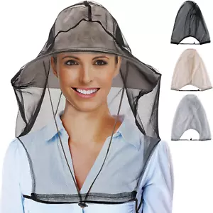 3 Pcs Mesh Mosquito Head Net, Fully Covered Face Netting for Hats Head Mesh Prot - Picture 1 of 7
