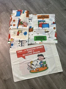Vintage Utica PEANUTS SHEET SET 3 Piece Twin Fitted Happiness Snoppy - Picture 1 of 6