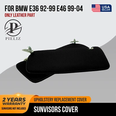Capa de carbono PVC para pára-sol para BMW E36 92-99 E46 99-04 preta - Imagem 1 de 4