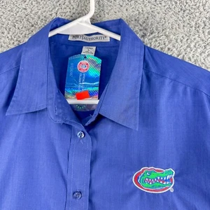 Florida Gators Shirt Womens Large Blue NEW Dress Blouse Outdoor Athletic NWT - Picture 1 of 13