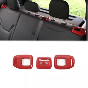 Juego completo interior decoración cubierta embellecedor 3 piezas para Jeep Renegade 2016+ rojo brillante - Imagen 1 de 8