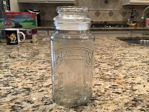 Vintage Planters Peanuts 75th Anniversary 1906 - 1981 ~ Glass Canister w/ Lid !! - Picture 1 of 7