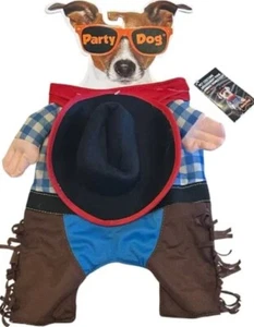 Party Dog Cowboy Western Costume w Arms 2 Piece Set Halloween Outfit - Picture 1 of 1