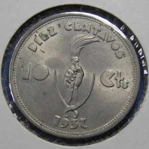 Bolivia 10 Centavos Coin 1937 High grade a few specks, Free S/H after 1st item - Bild 1 von 4