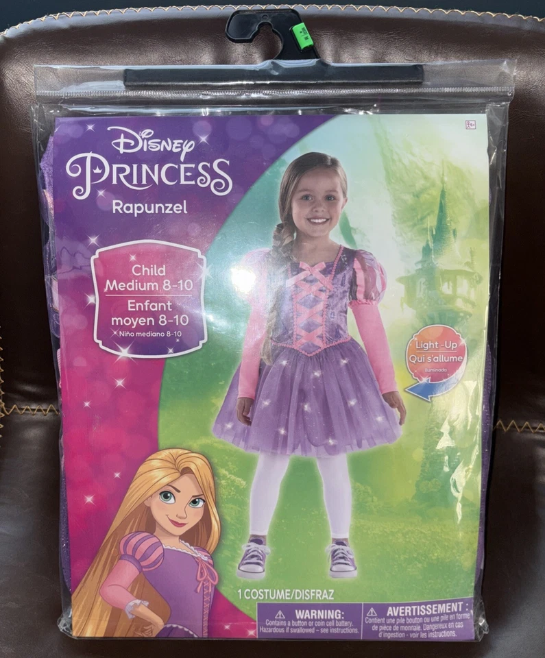 DISNEY PRINCESS Rapunzel Toddler Size 3-4 Light-Up Costume