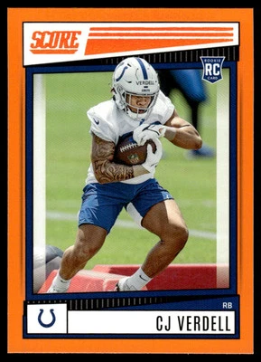 2022 Score Orange CJ Verdell Indianapolis Colts #392 - Image 1 of 2