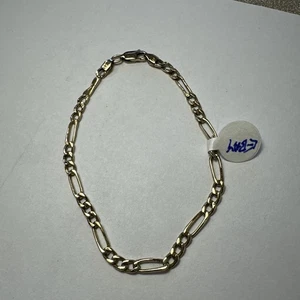 14 Kt Yellow Gold “ Figaro” Bracelet 7 1/2” - Picture 1 of 6