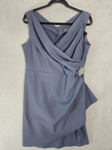 Broche Alex Evenings Mujer 16 Cuello en V Vestido Coqueta Azul Marino Manga Gorra - Imagen 1 de 10