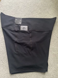 Under Armour Damen 3X Kompression Fahrrad High Rise Shorts 8" schwarz 2 Seitentaschen - Bild 1 von 9