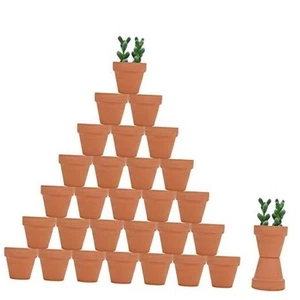 32pcs Small Mini 2" Terracotta Pot Clay Ceramic Pottery Planter, Cactus Flower - Picture 1 of 8