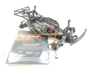 Traxxas Slash 4x4 1/10 Short Course Truck Roller Slider Chassis w/ Servo Used - Picture 1 of 12