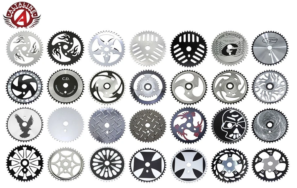 NEW! 44T Bicycle Sprocket Chainring – Lowrider Cruiser BMX Chopper (Many Styles) - Image 1 of 1